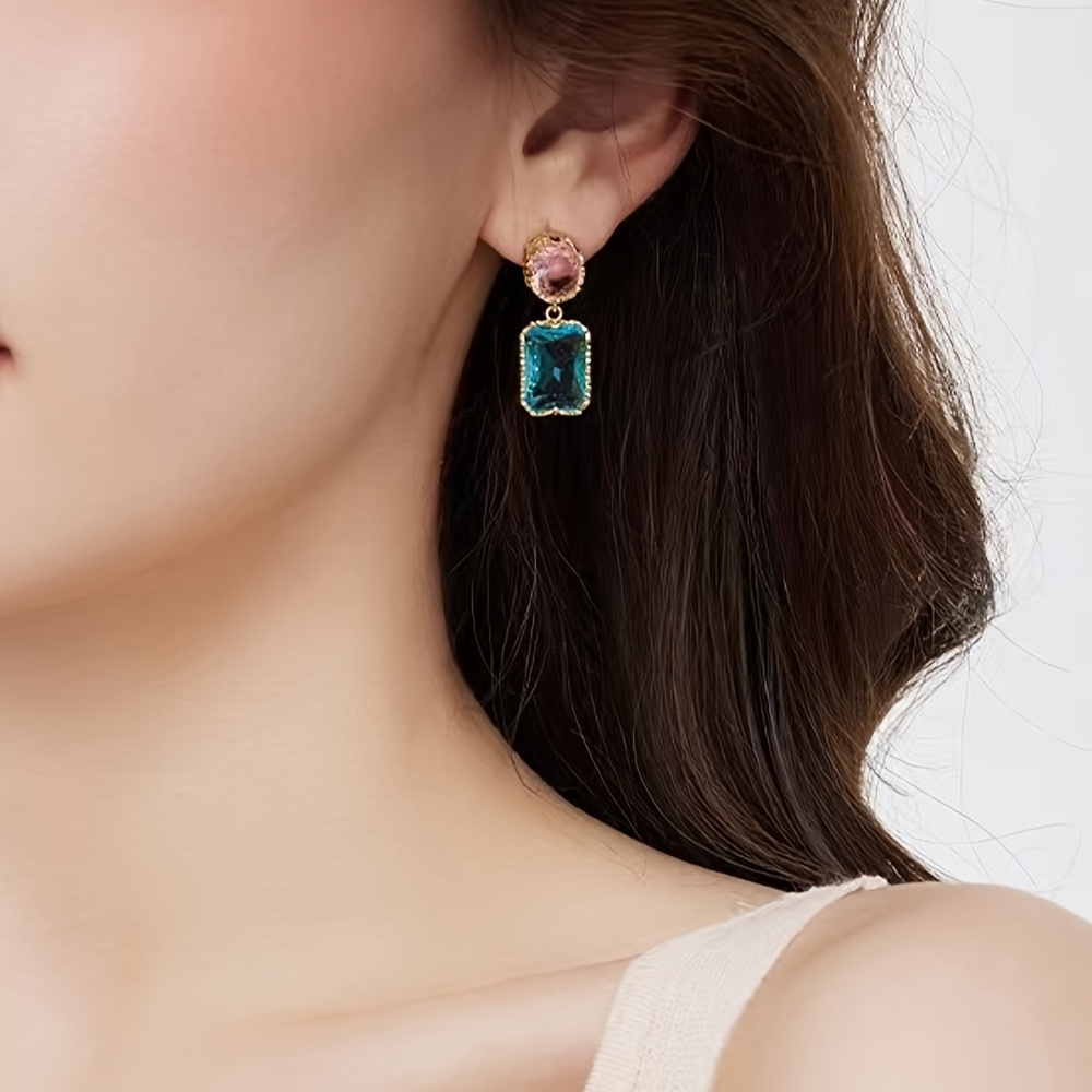 Colorful Asymmetrical Pendant Earrings for Women